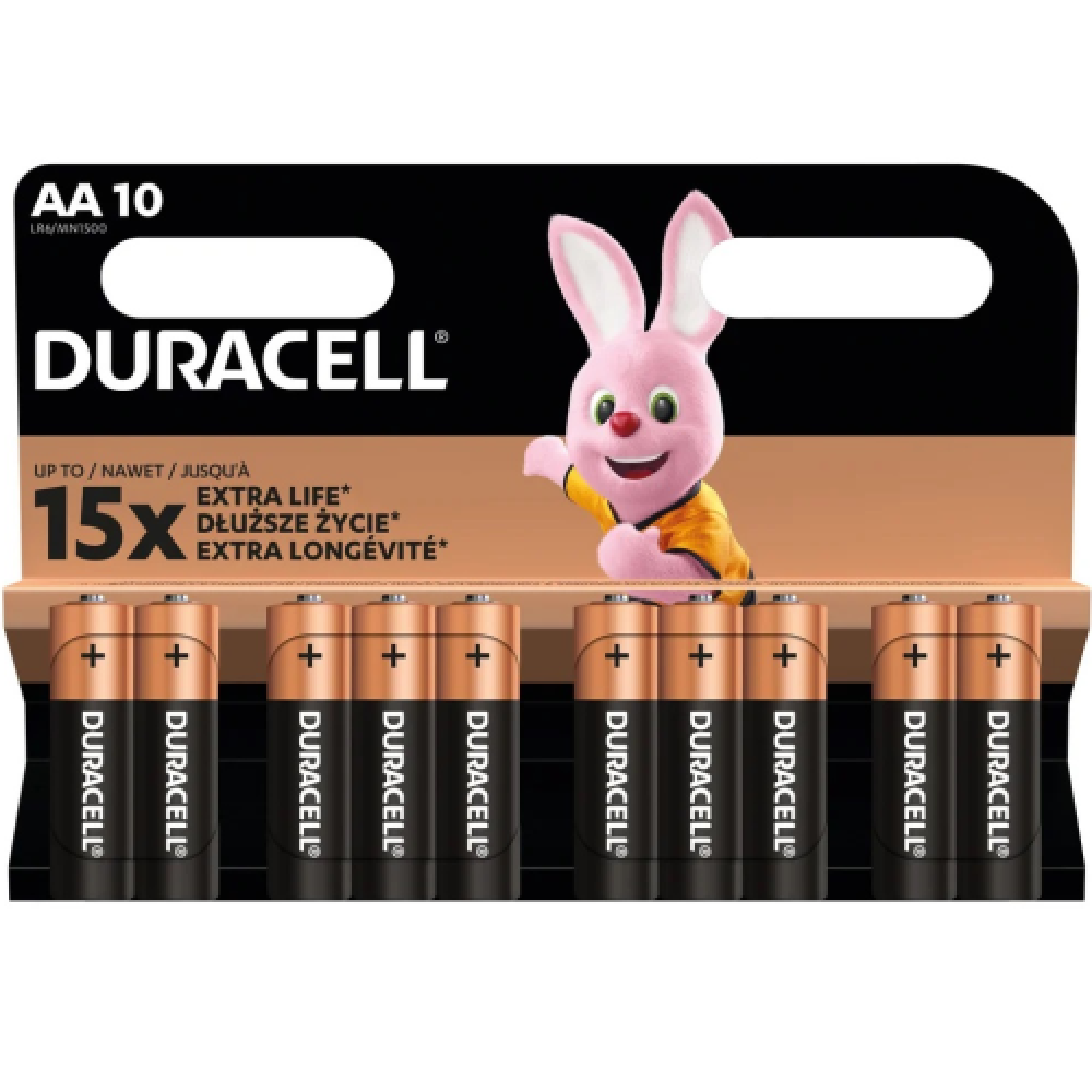 Duracell MN 1500 Basic AA (LR6) Blistera iepakojumā 10gb.