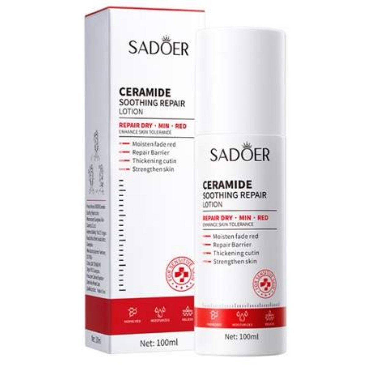 Nogludinišs, atjaunojošs sejas losjons Sadoer ar keramīdu, 100ml