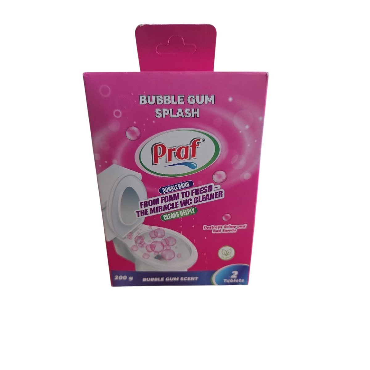 Putojošs pulveris poda tīrīšanai Praf ar košļenes aromātu, 2gab